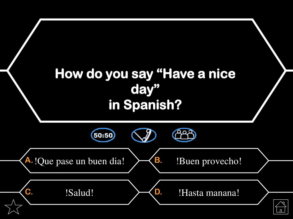 How do you say Have a nice day in Spanish