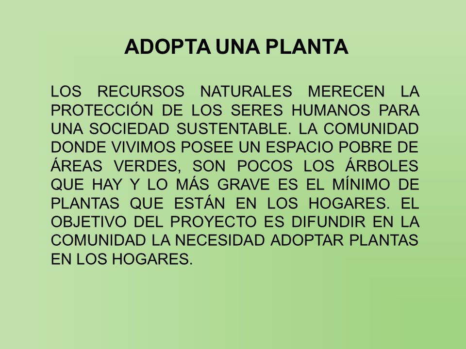ADOPTA UNA PLANTA