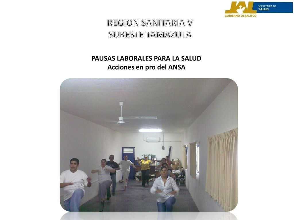 PAUSAS LABORALES PARA LA SALUD Acciones en pro del ANSA