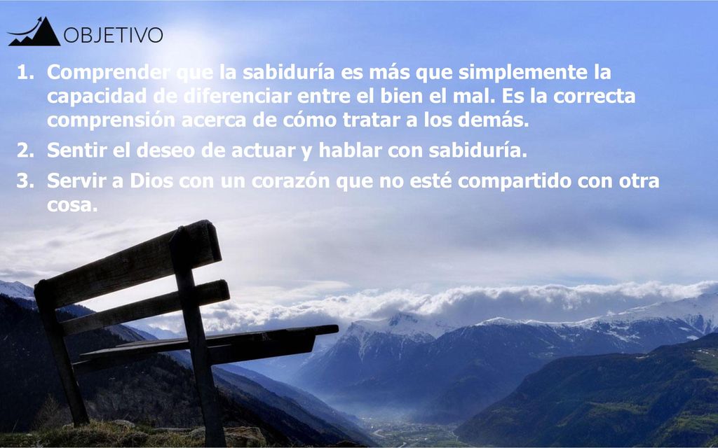 Comprender que la sabiduría es más que simplemente la capacidad de diferenciar entre el bien el mal. Es la correcta comprensión acerca de cómo tratar a los demás.