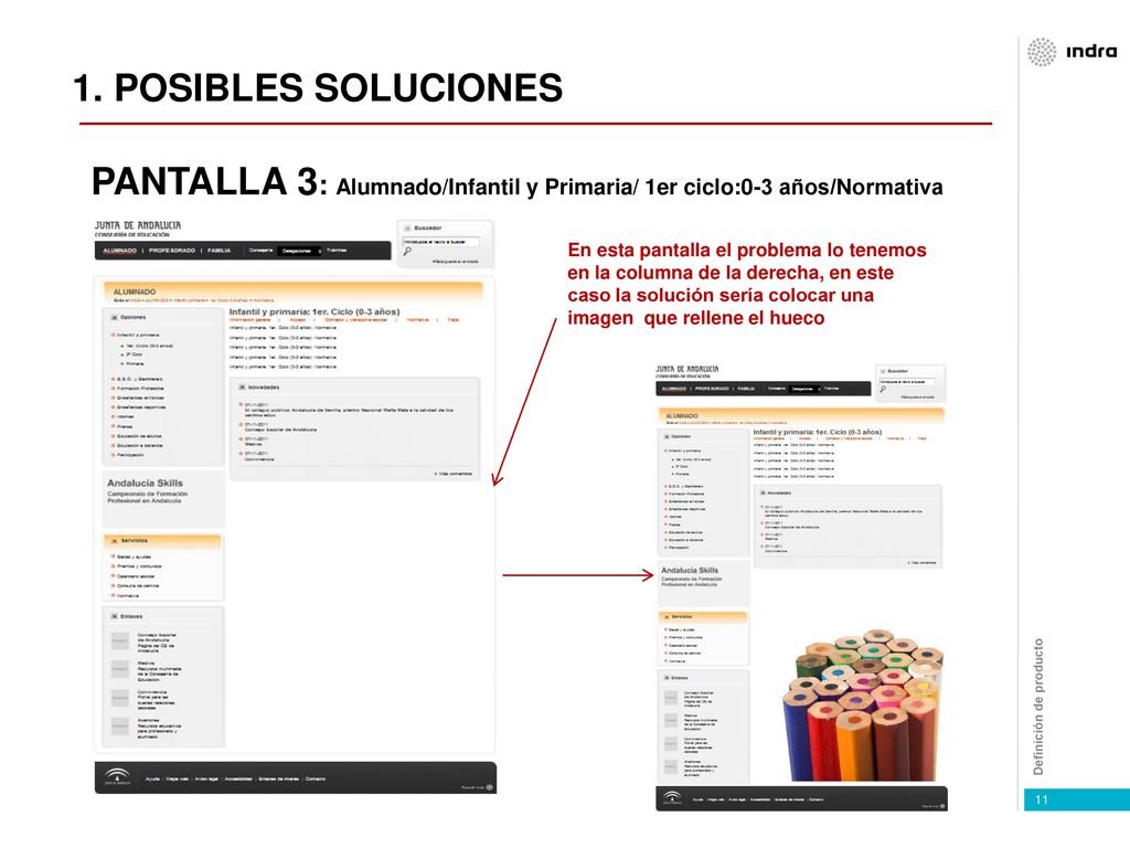 PANTALLA 3: Alumnado/Infantil y Primaria/ 1er ciclo:0-3 años/Normativa