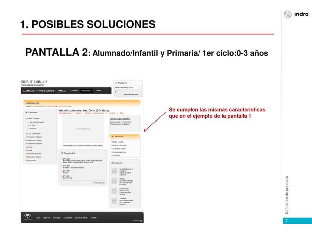 PANTALLA 2: Alumnado/Infantil y Primaria/ 1er ciclo:0-3 años