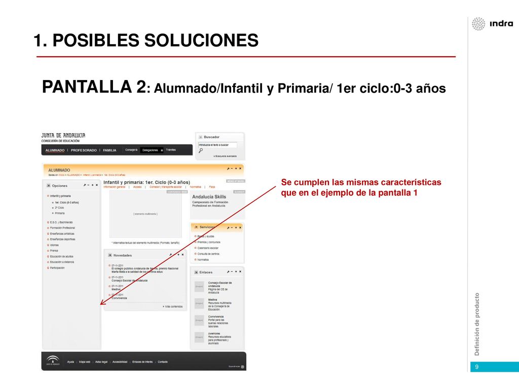 PANTALLA 2: Alumnado/Infantil y Primaria/ 1er ciclo:0-3 años