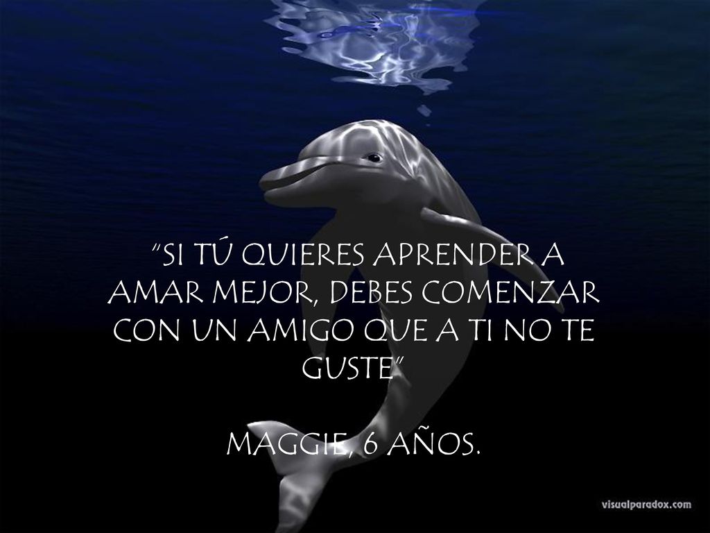 SI TÚ QUIERES APRENDER A AMAR MEJOR, DEBES COMENZAR CON UN AMIGO QUE A TI NO TE GUSTE