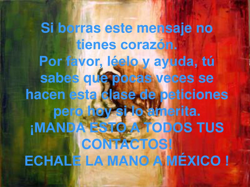 Si borras este mensaje no tienes corazón