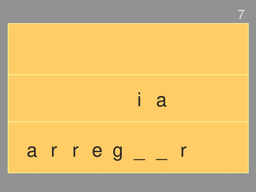7 i a a r r e g _ _ r