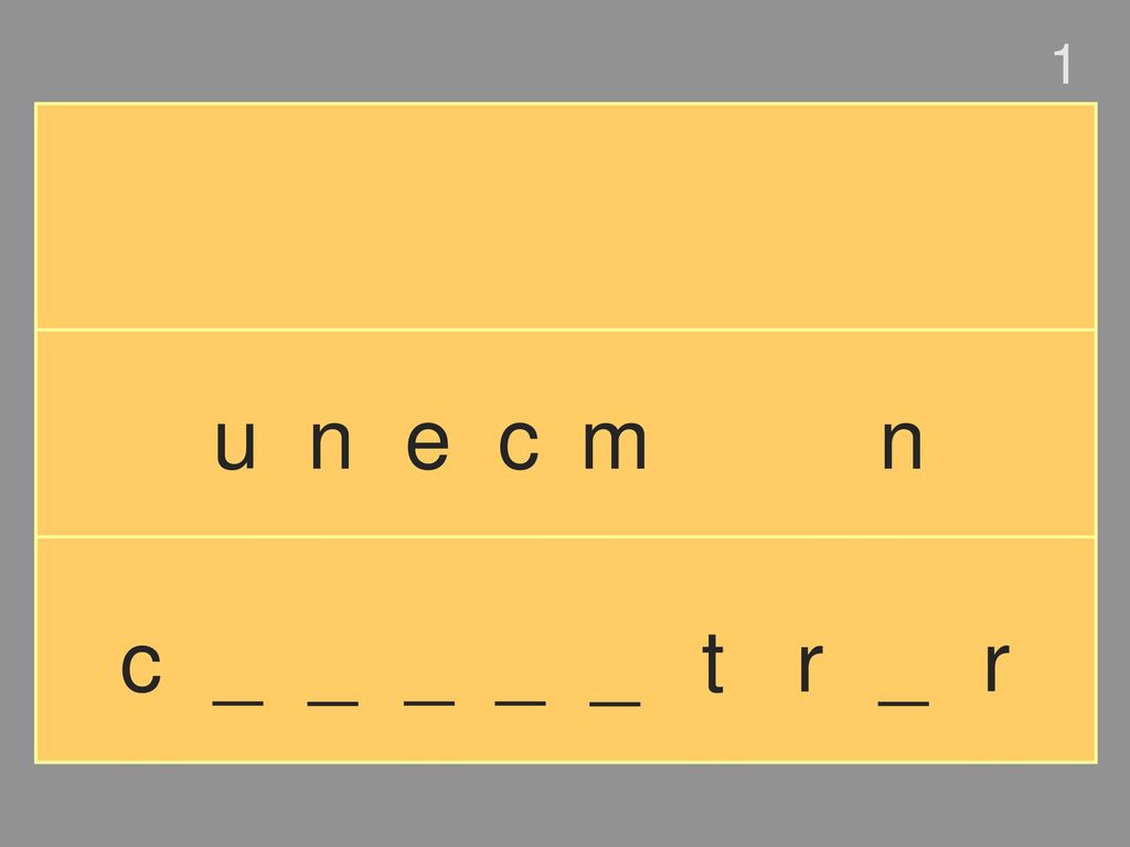 1 u n e c m n c _ _ _ _ _ t r _ r
