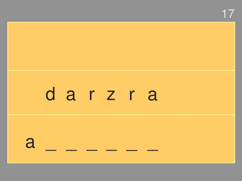 17 d a r z r a a _ _ _ _ _ _