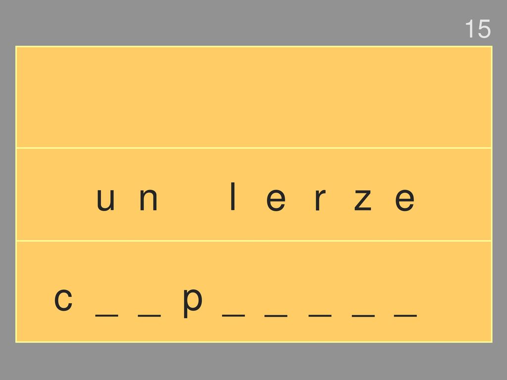 15 u n l e r z e c _ _ p _ _ _ _ _