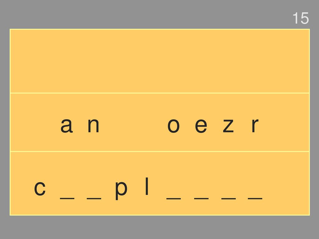 15 a n o e z r c _ _ p l _ _ _ _