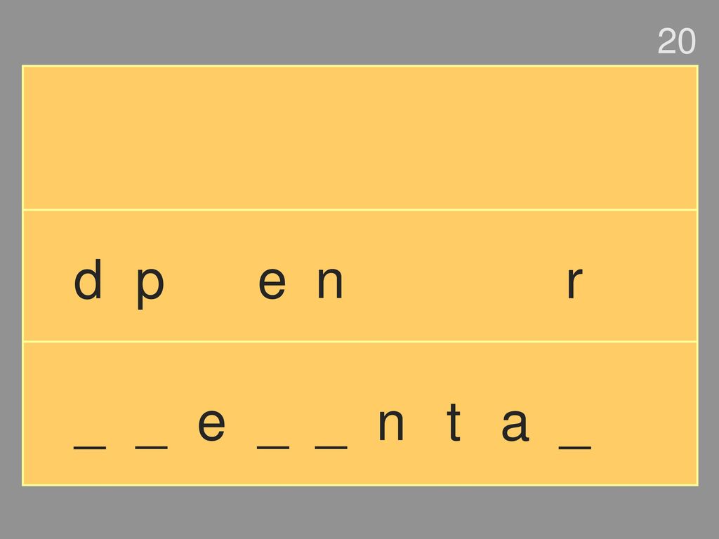 20 d p e n r _ _ e _ _ n t a _