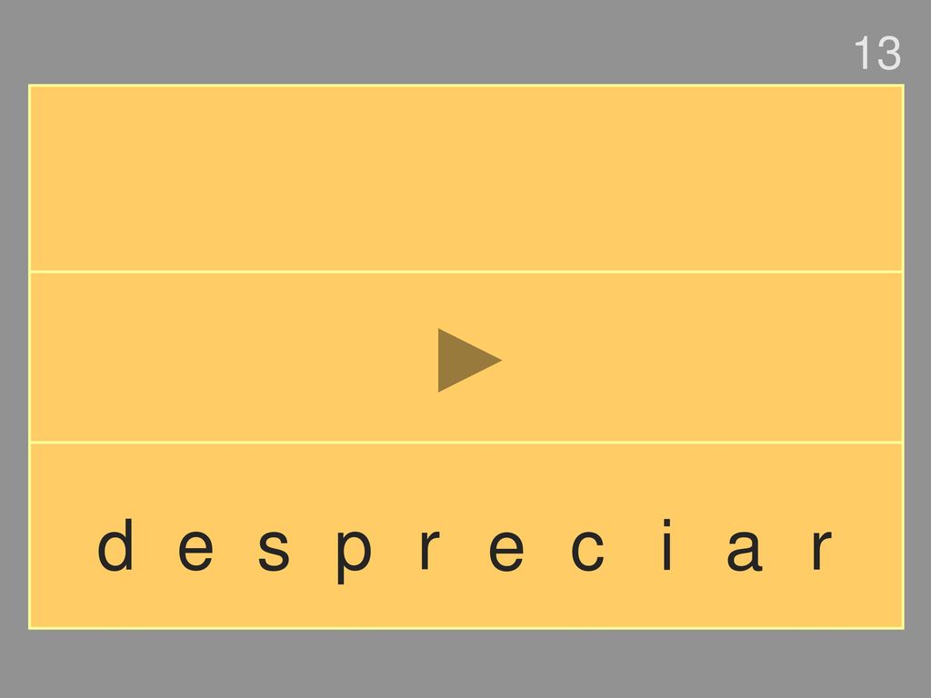 13 d e s p r e c i a r