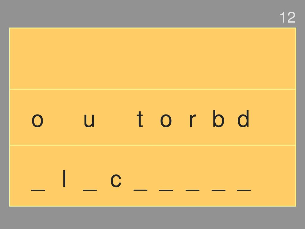 12 o u t o r b d _ l _ c _ _ _ _ _