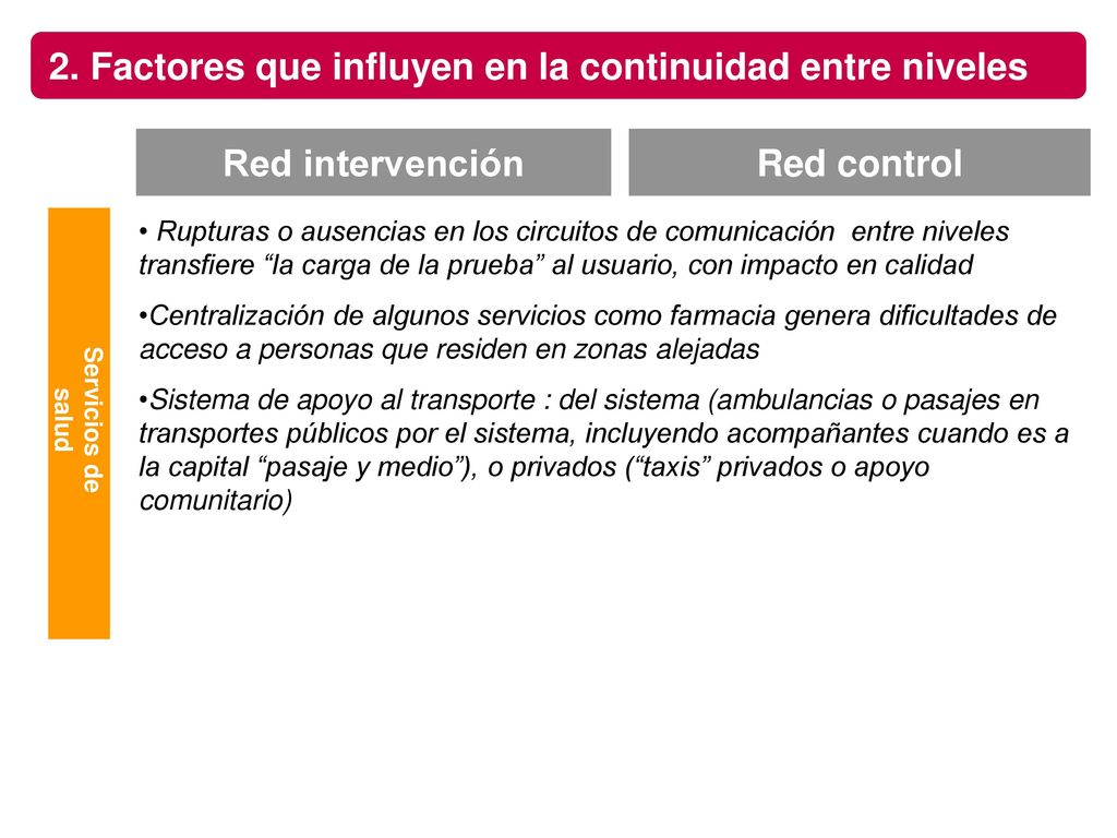 2. Factores que influyen en la continuidad entre niveles