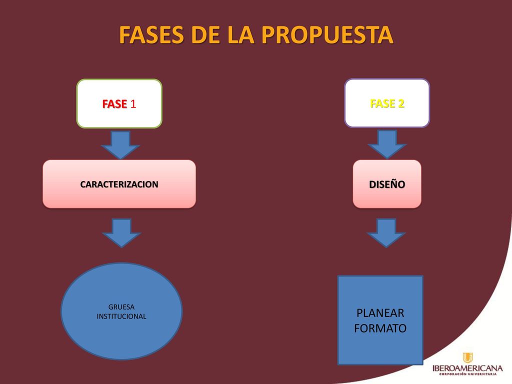 FASES DE LA PROPUESTA FASE 1 FASE 2 PLANEAR FORMATO DISEÑO