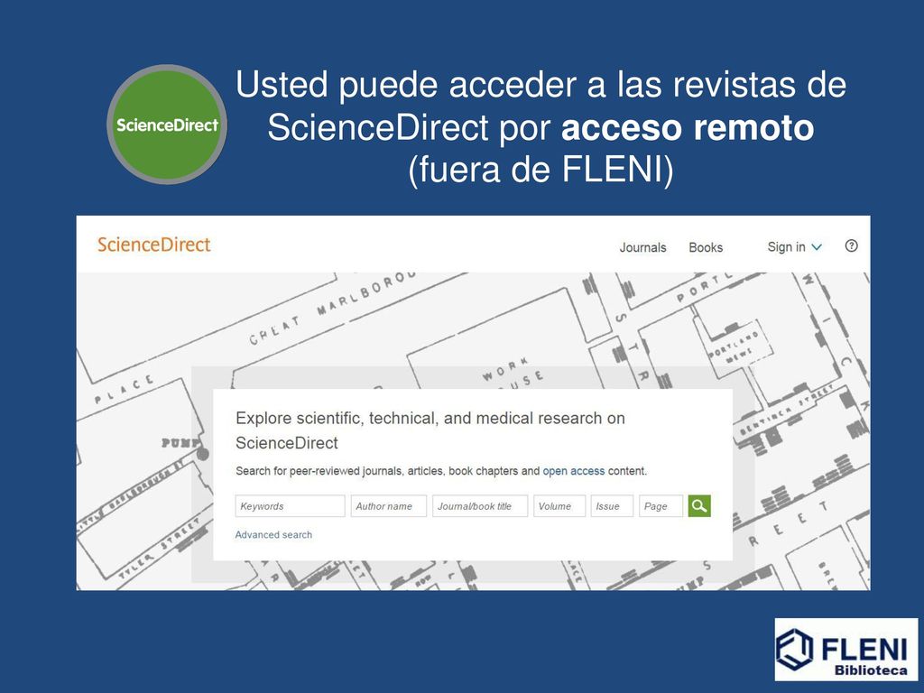 Usted puede acceder a las revistas de ScienceDirect por acceso remoto (fuera de FLENI)