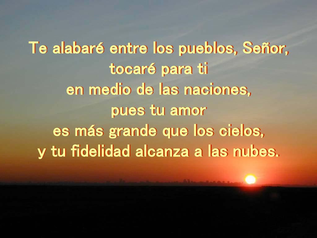 Te alabaré entre los pueblos, Señor, tocaré para ti