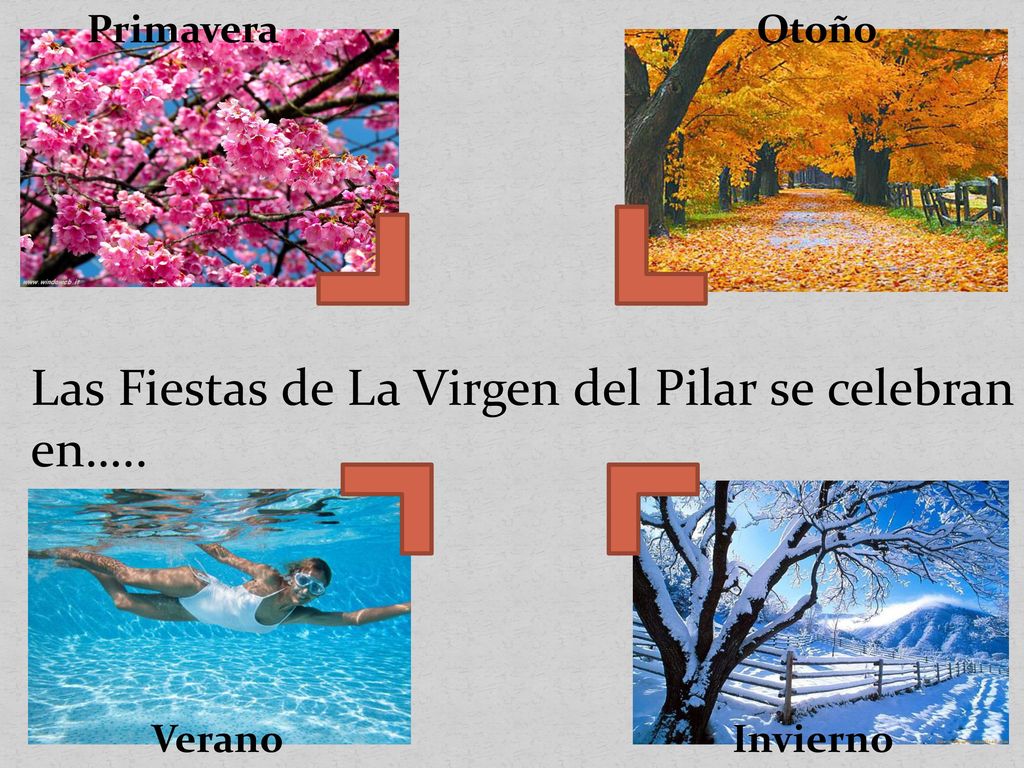 Las Fiestas de La Virgen del Pilar se celebran en…..