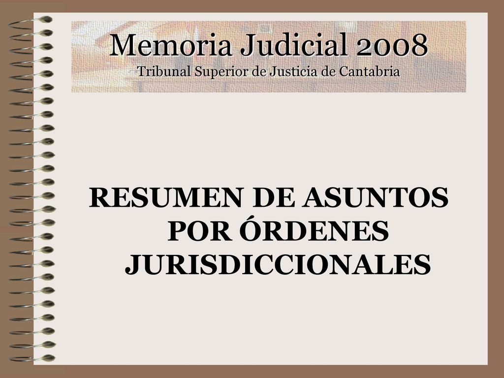 Memoria Judicial 2008 Tribunal Superior de Justicia de Cantabria