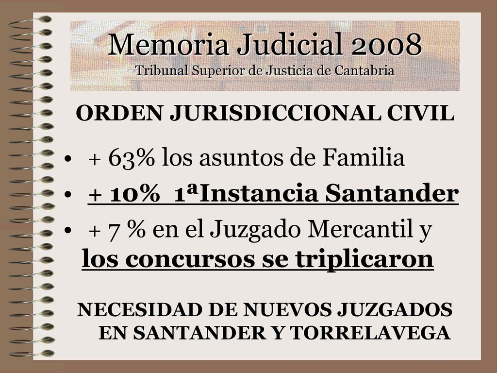 Memoria Judicial 2008 Tribunal Superior de Justicia de Cantabria