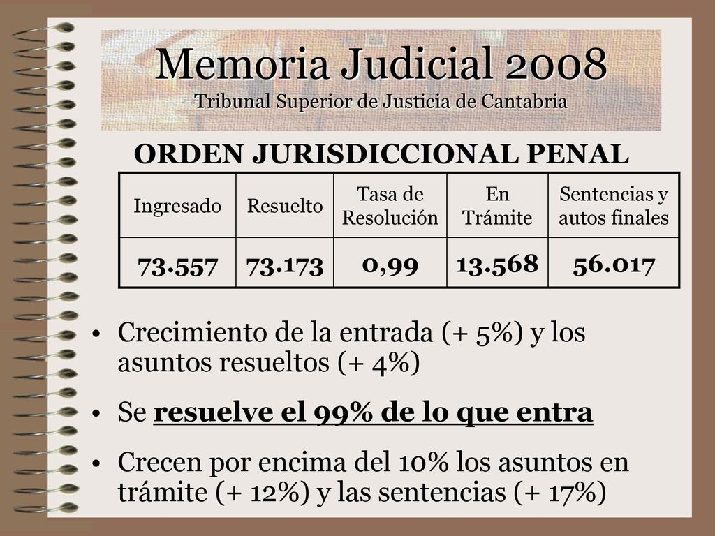 Memoria Judicial 2008 Tribunal Superior de Justicia de Cantabria