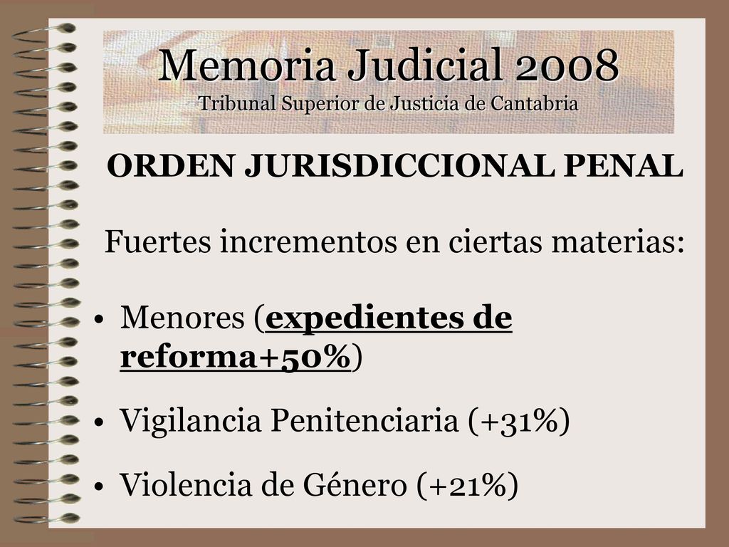 Memoria Judicial 2008 Tribunal Superior de Justicia de Cantabria