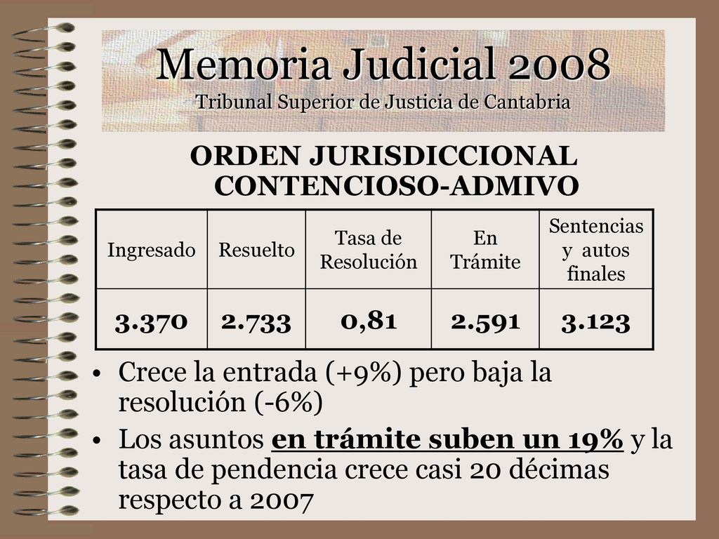 Memoria Judicial 2008 Tribunal Superior de Justicia de Cantabria