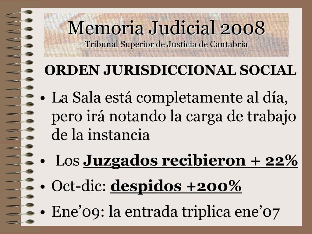 Memoria Judicial 2008 Tribunal Superior de Justicia de Cantabria