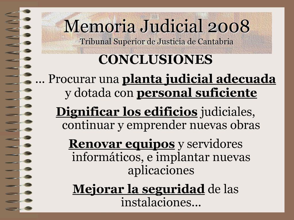 Memoria Judicial 2008 Tribunal Superior de Justicia de Cantabria