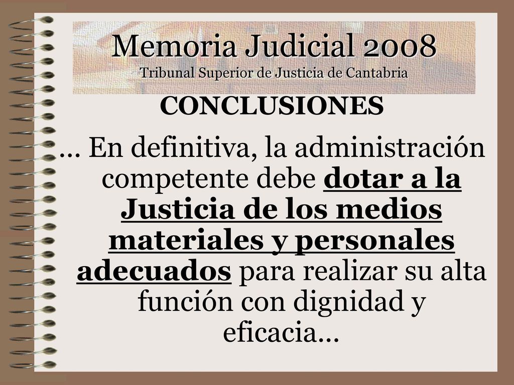 Memoria Judicial 2008 Tribunal Superior de Justicia de Cantabria