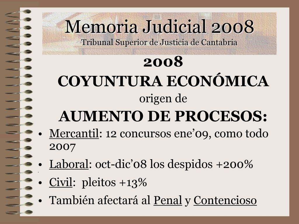 Memoria Judicial 2008 Tribunal Superior de Justicia de Cantabria