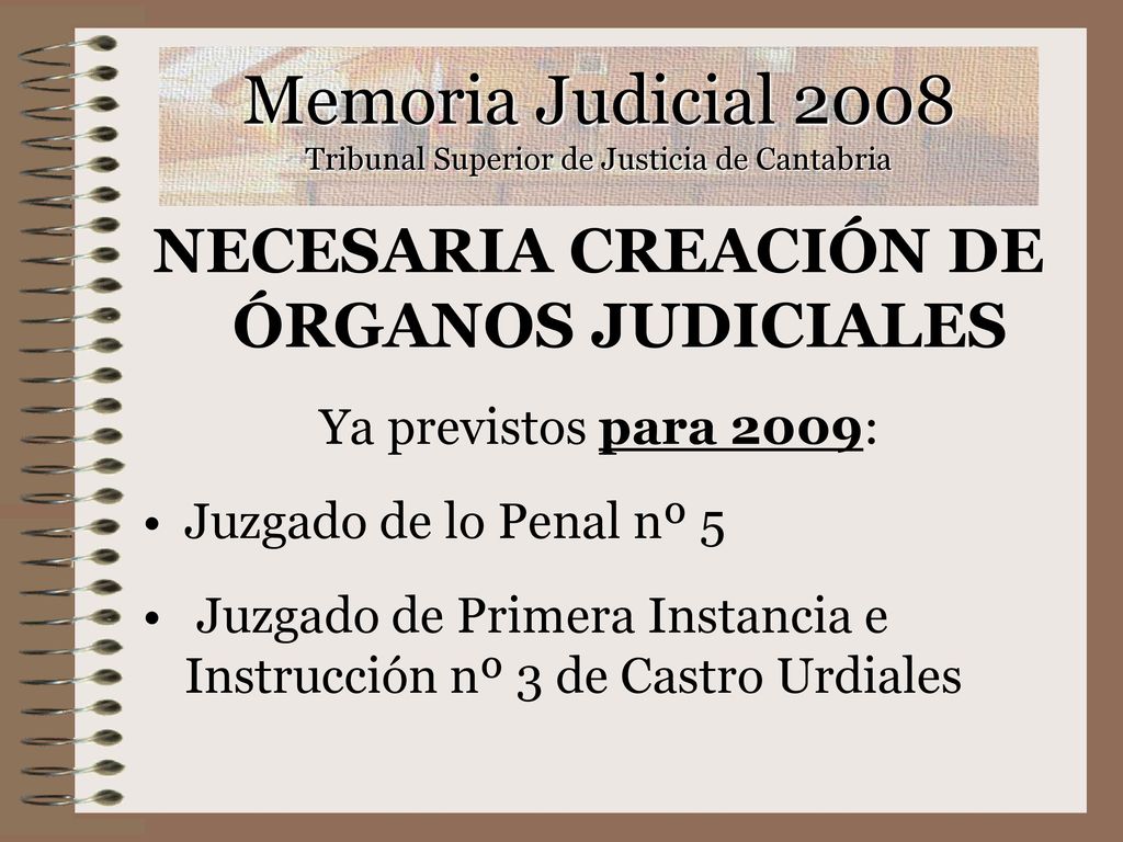 Memoria Judicial 2008 Tribunal Superior de Justicia de Cantabria