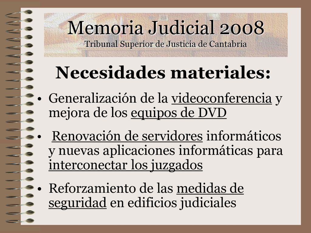 Memoria Judicial 2008 Tribunal Superior de Justicia de Cantabria