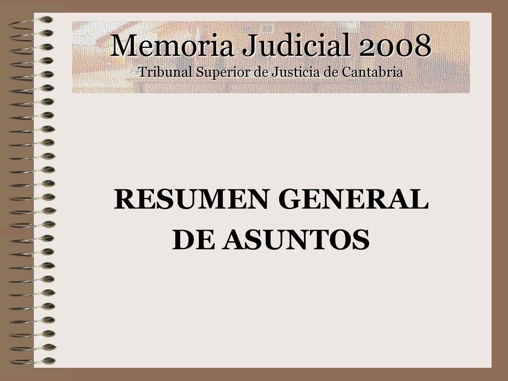 Memoria Judicial 2008 Tribunal Superior de Justicia de Cantabria