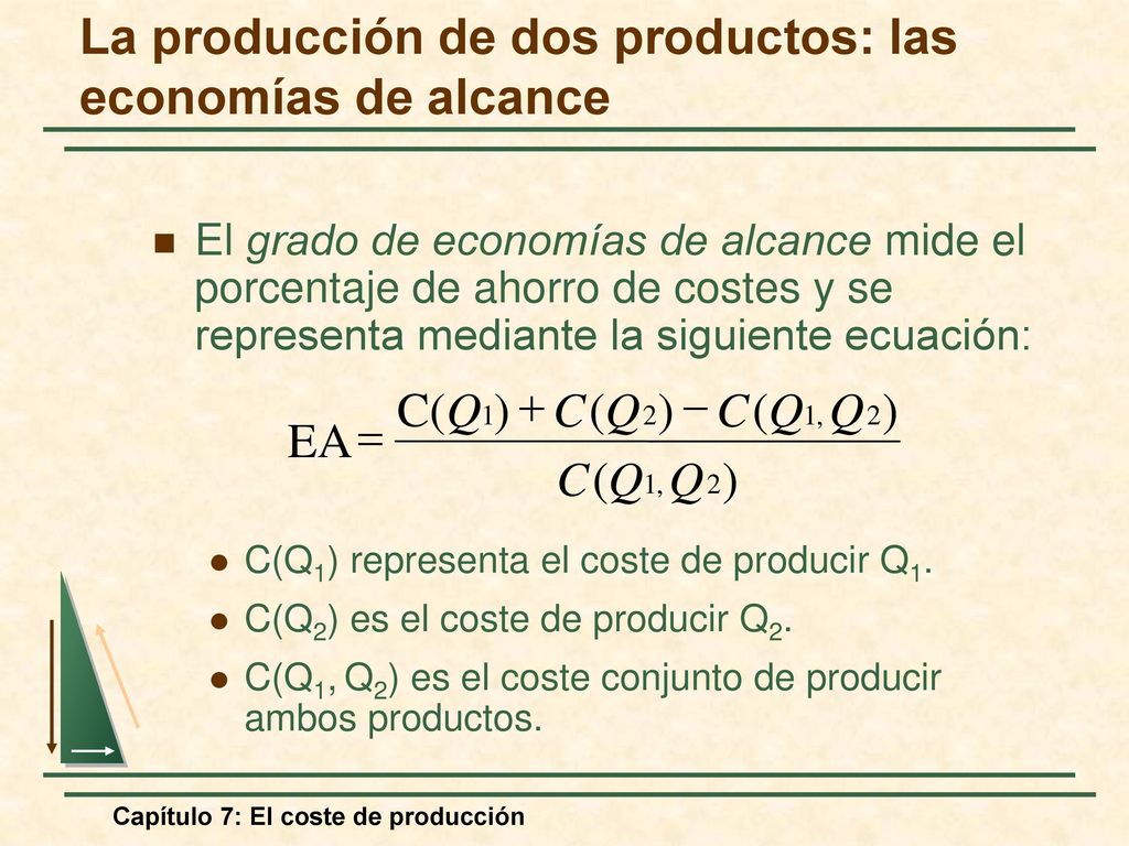 La producción de dos productos: las economías de alcance