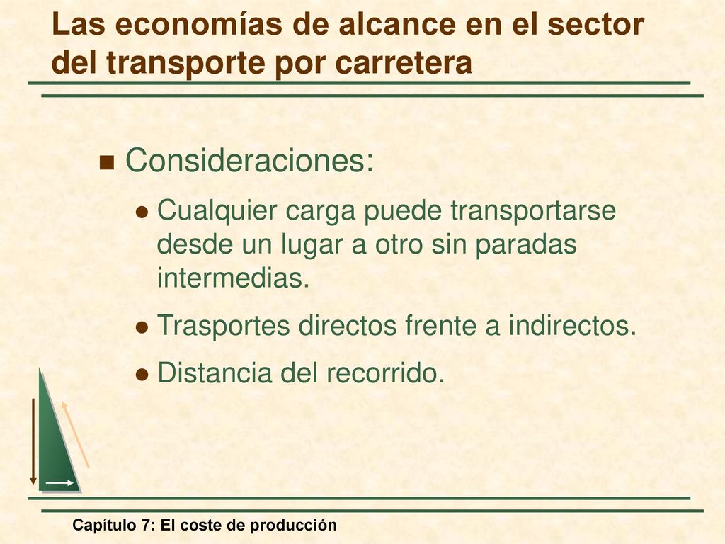 Las economías de alcance en el sector del transporte por carretera