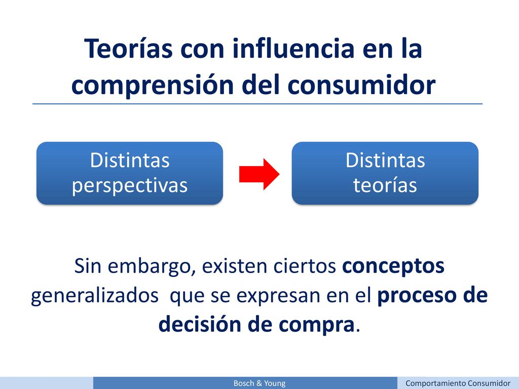 Teorías con influencia en la comprensión del consumidor
