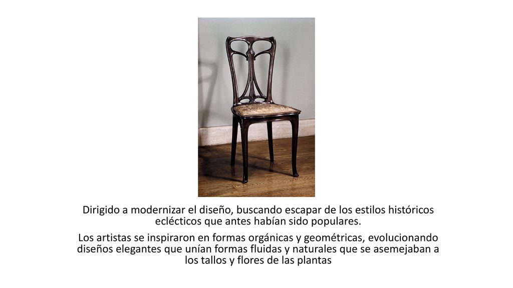 Dirigido a modernizar el diseño, buscando escapar de los estilos históricos eclécticos que antes habían sido populares.