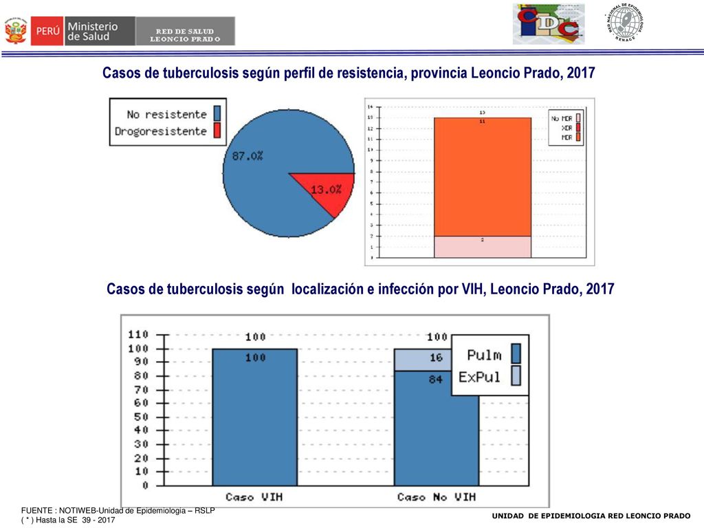 Casos de tuberculosis según perfil de resistencia, provincia Leoncio Prado, 2017