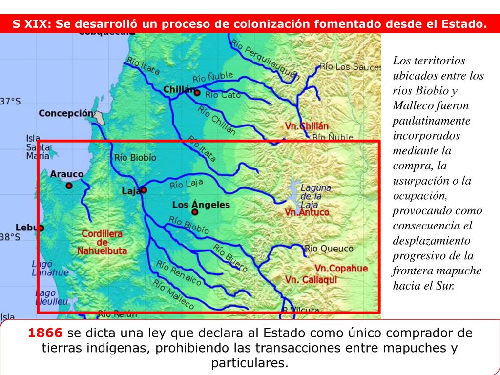 S XIX: Se desarrolló un proceso de colonización fomentado desde el Estado.