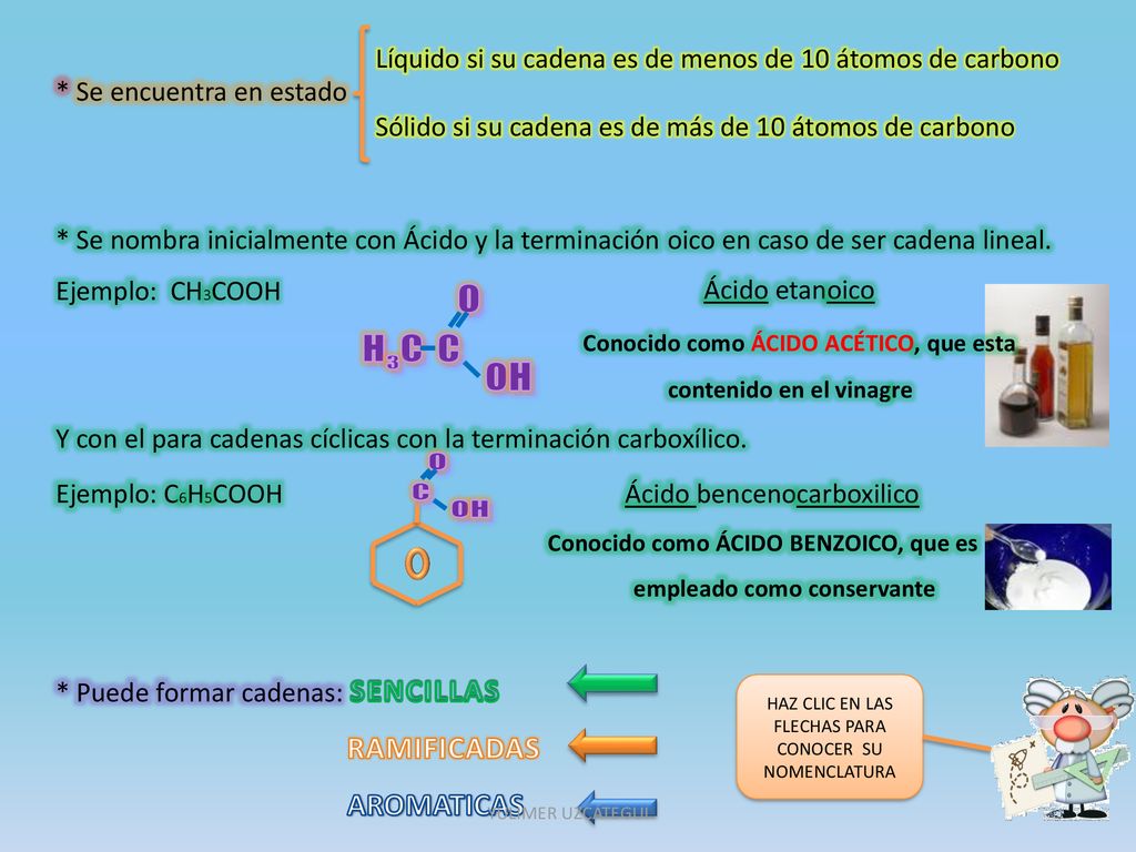 o H H C C 3 o H C RAMIFICADAS AROMATICAS * Se encuentra en estado