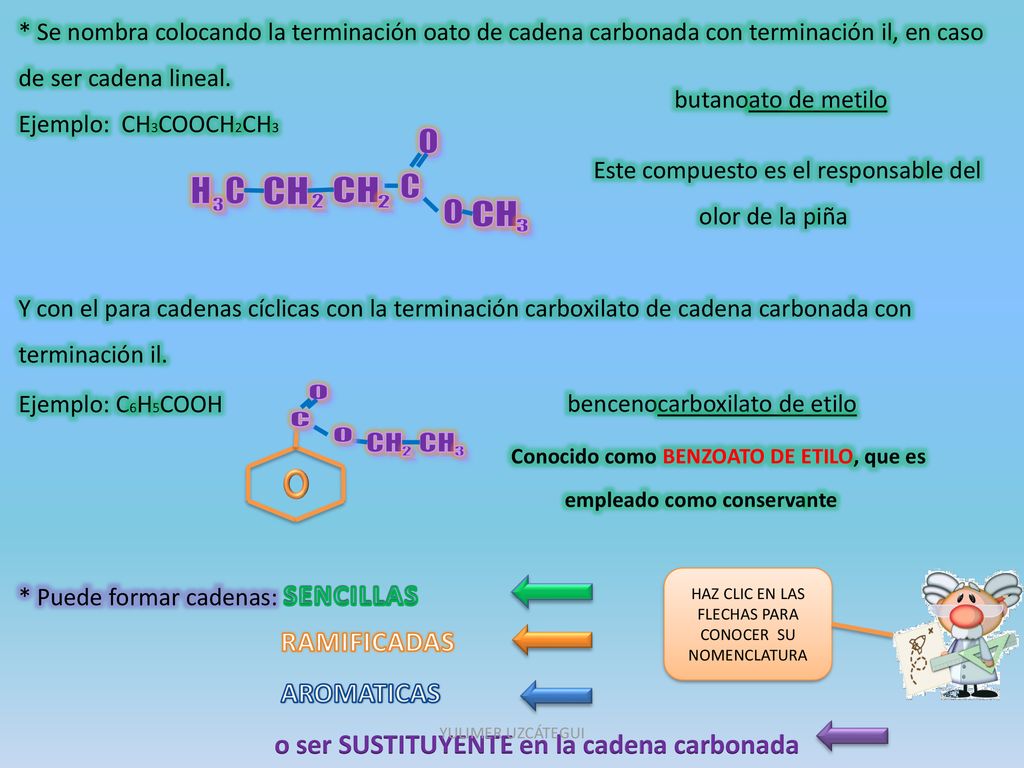 o C H C 3 CH 2 CH 2 3 o C Conocido como BENZOATO DE ETILO, que es