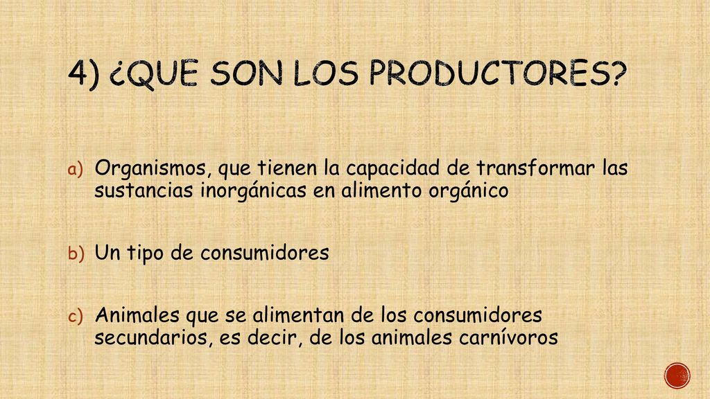 4) ¿Que son los productores