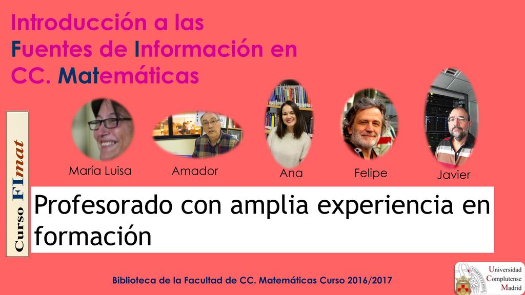 Introducción a las Fuentes de Información en CC. Matemáticas