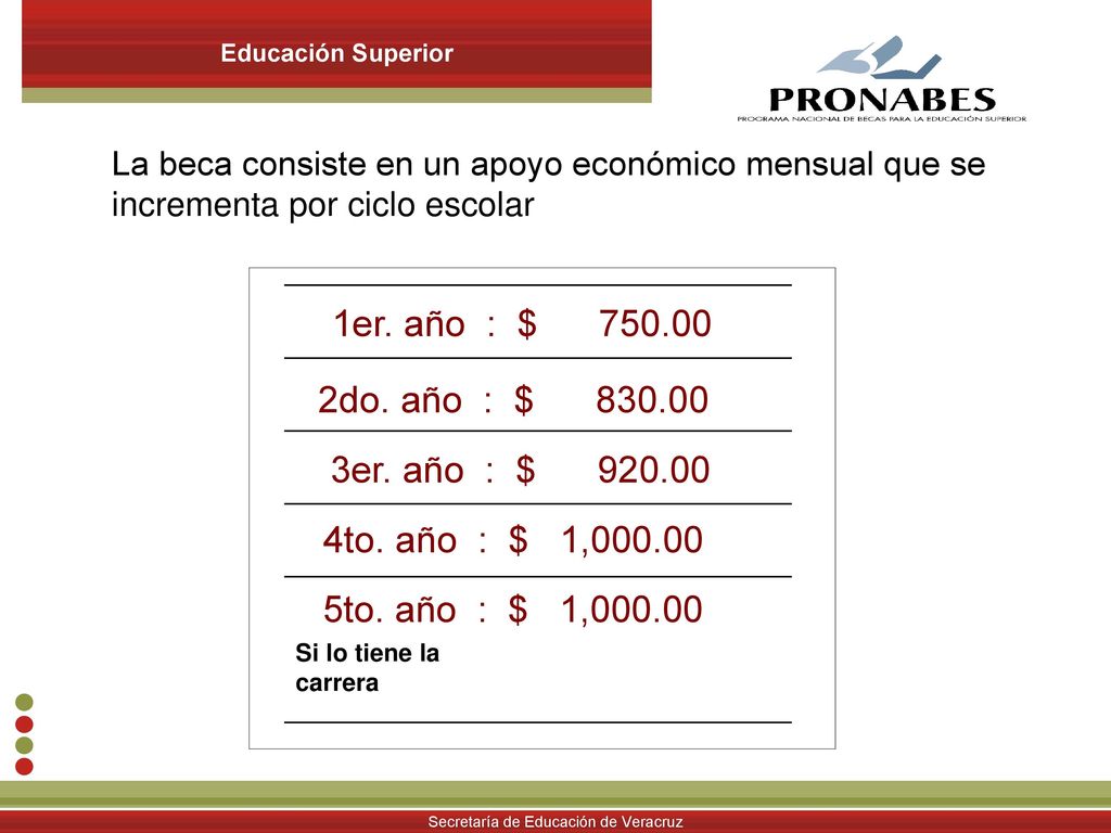 1er. año : $ do. año : $ er. año : $