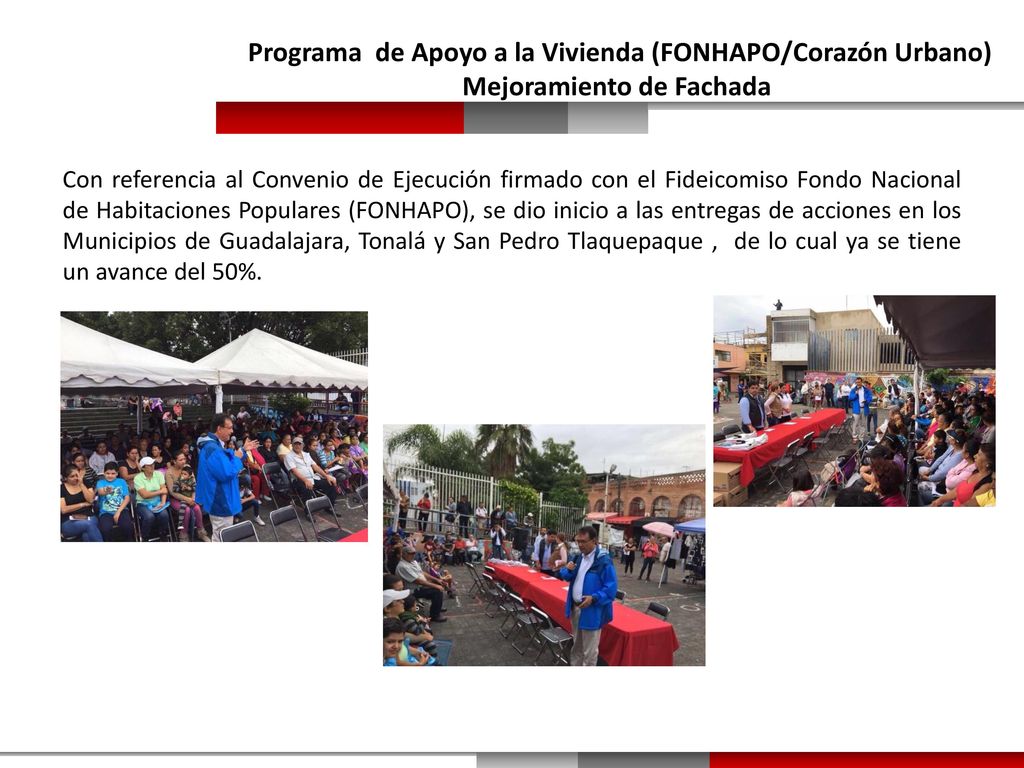 Programa de Apoyo a la Vivienda (FONHAPO/Corazón Urbano) Mejoramiento de Fachada