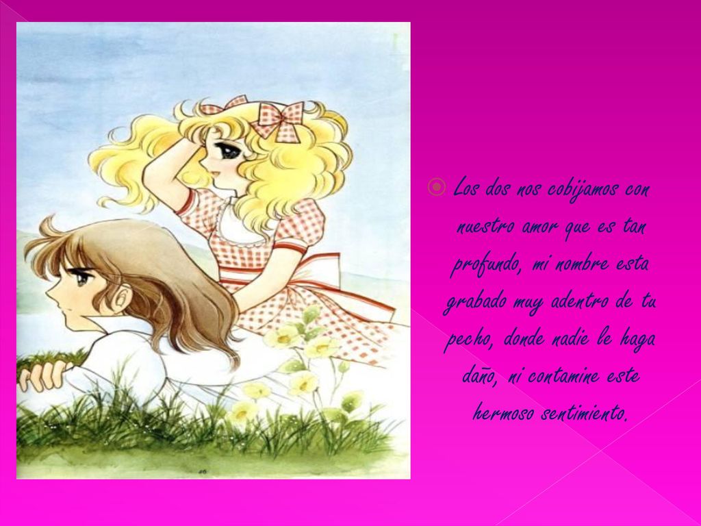 Los dos nos cobijamos con nuestro amor que es tan profundo, mi nombre esta grabado muy adentro de tu pecho, donde nadie le haga daño, ni contamine este hermoso sentimiento.