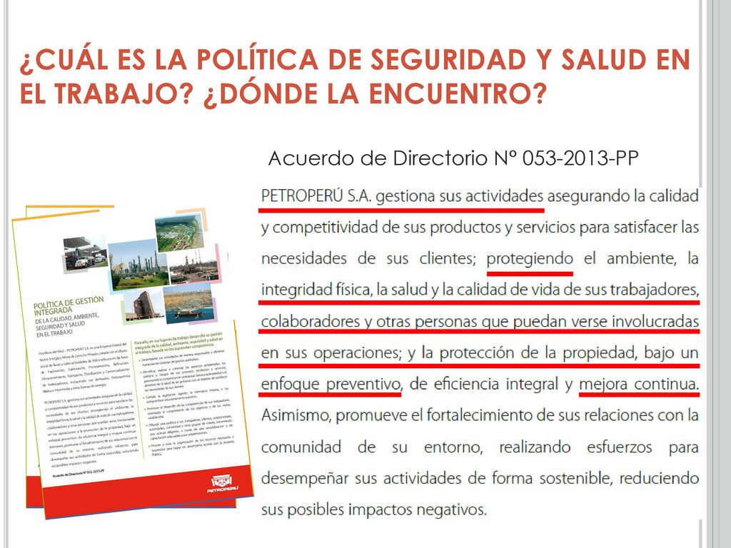 ¿CUÁL ES LA POLÍTICA DE SEGURIDAD Y SALUD EN EL TRABAJO