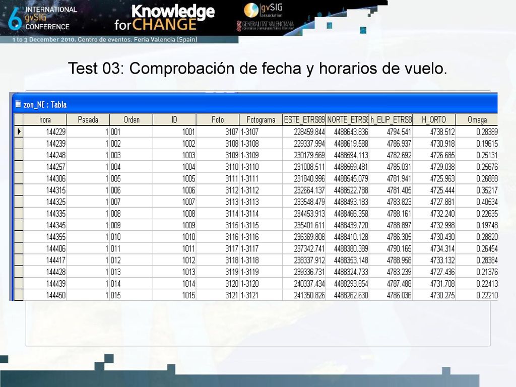 Test 03: Comprobación de fecha y horarios de vuelo.