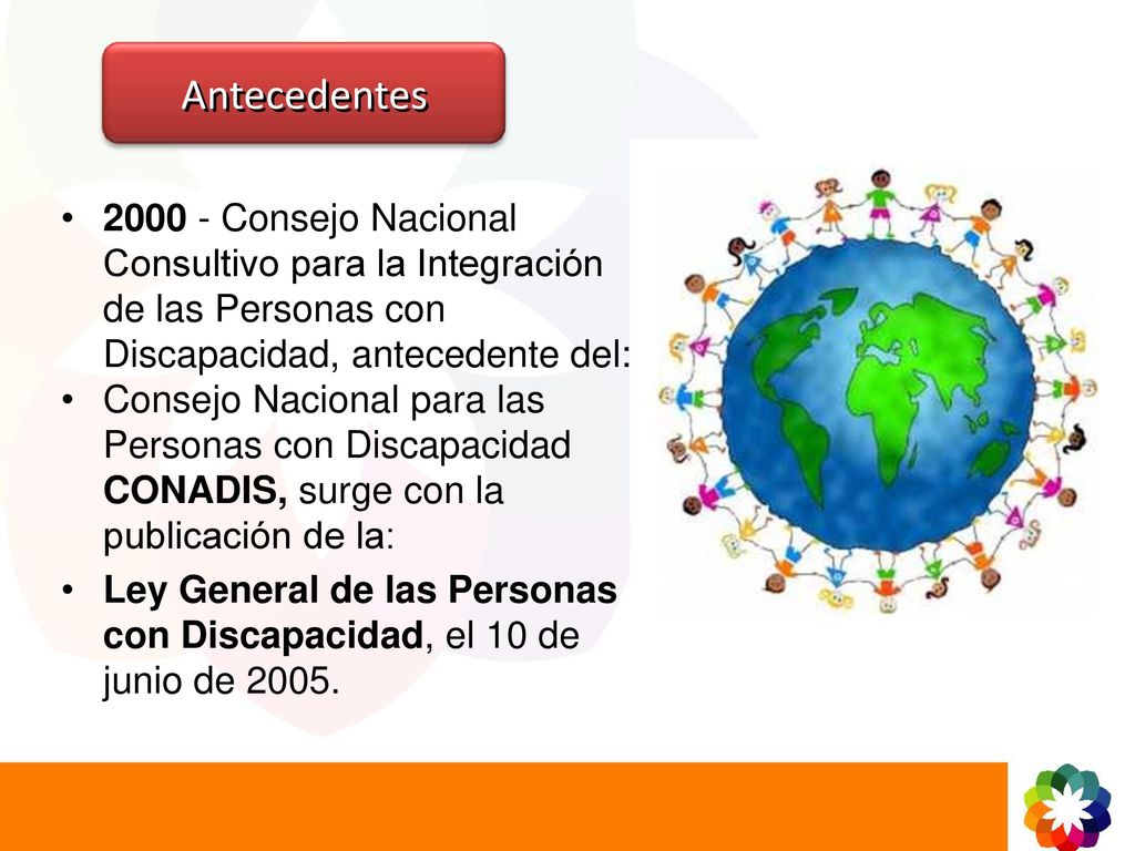Antecedentes Consejo Nacional Consultivo para la Integración de las Personas con Discapacidad, antecedente del: